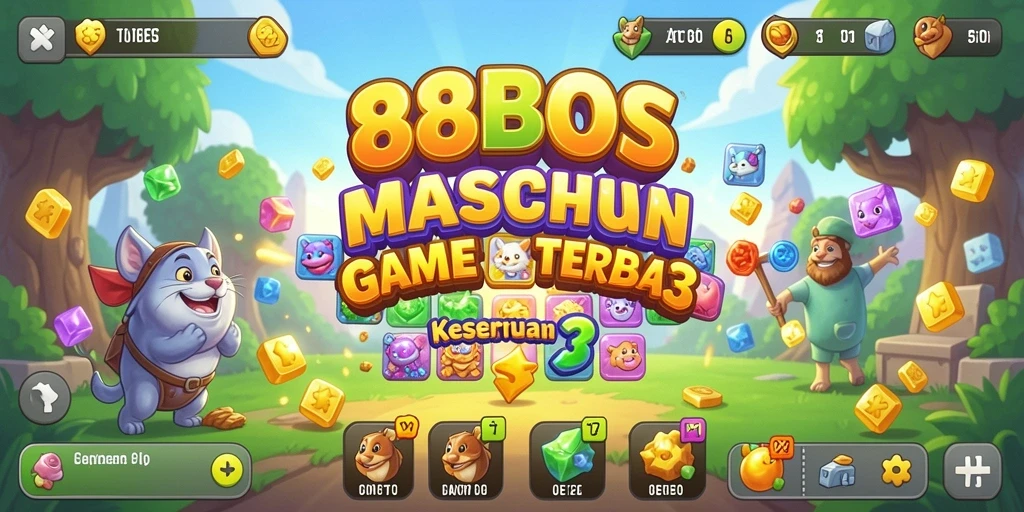 Tampilan gameplay seru dan penuh warna di 88BOS.