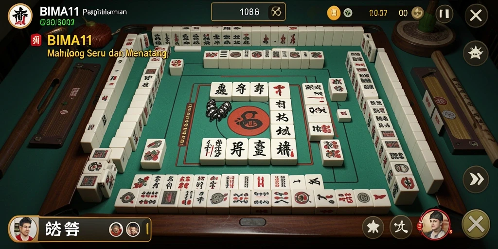 Tampilan screenshot permainan BIMA11 dengan gameplay Mahjong yang menantang.