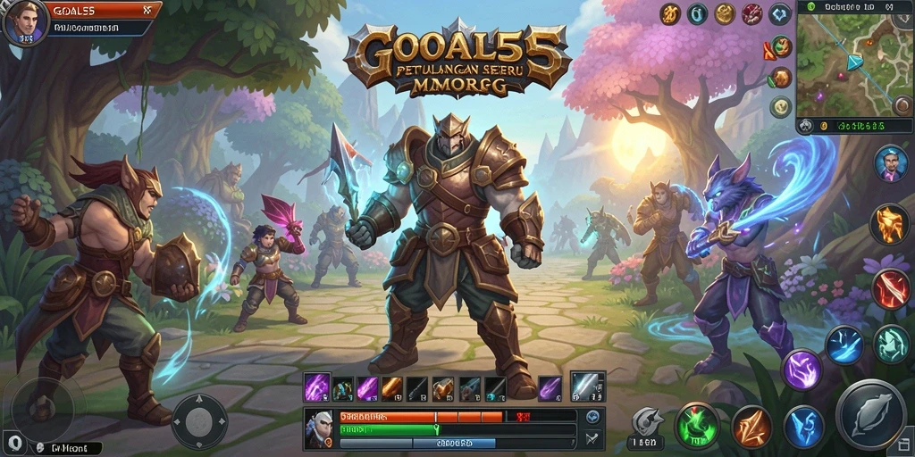 Tampilan gameplay seru dalam dunia MMORPG GOAL55.