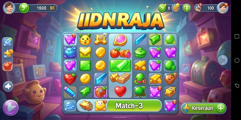 Tampilan gameplay seru dari IDNRAJA yang mengasyikkan.