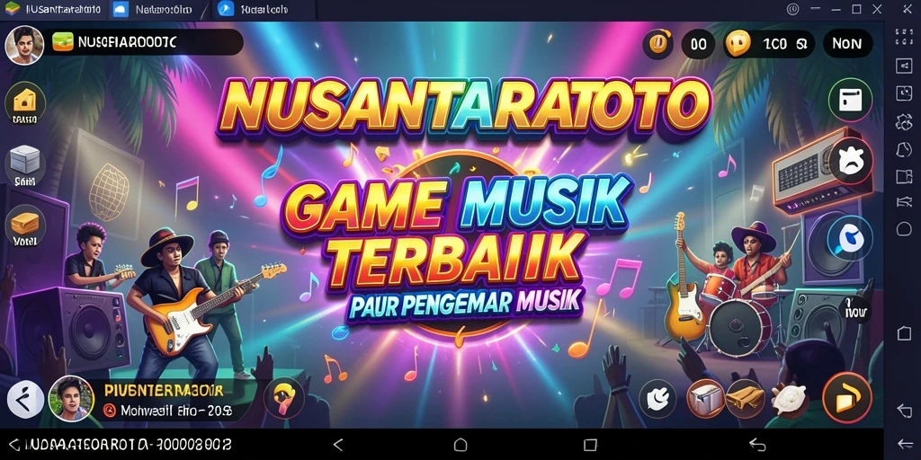 Screenshot gameplay NUSANTARATOTO dengan tantangan musik yang seru.