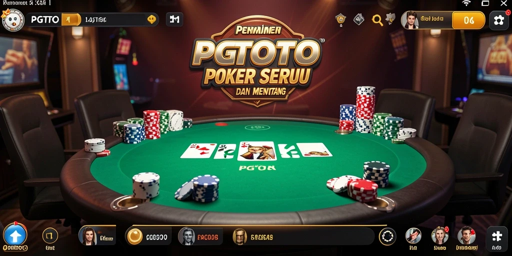 Tampilan gameplay seru PGTOTO dengan suasana poker yang mendebarkan.