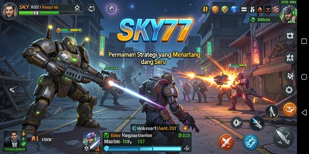 Tampilan gameplay SKY77 yang menarik dan dinamis.