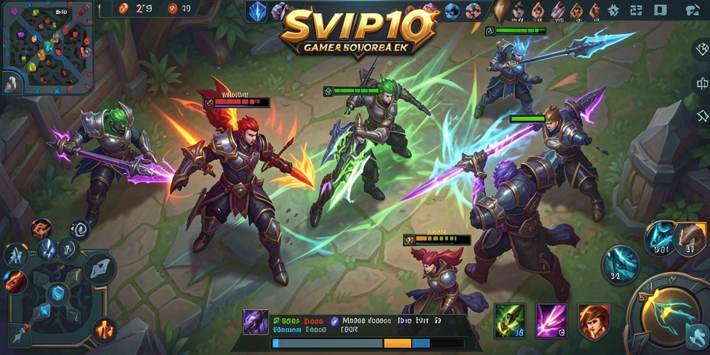 Tampilan gameplay yang intens dalam pertempuran MOBA di SVIP10.