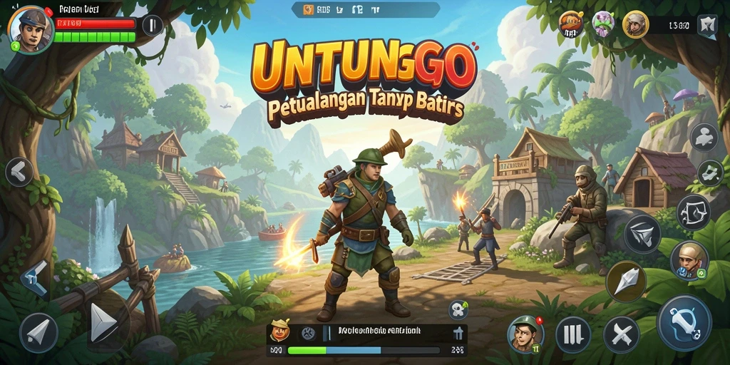 Screenshot gameplay UNTUNGGO menampilkan keindahan dunia petualangan.