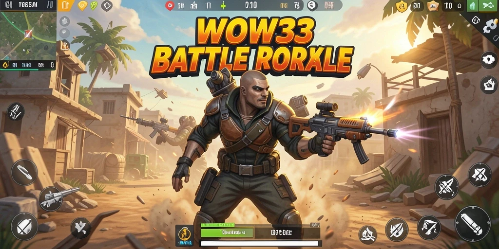 Tampilan gameplay seru di WOW33 Battle Royale, aksi mendebarkan menanti.